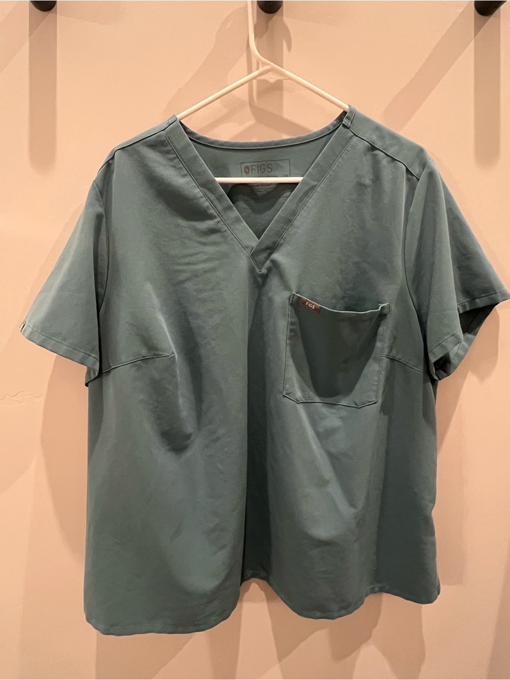FIGS Catarina Scrub Top in Hydro Green 3X